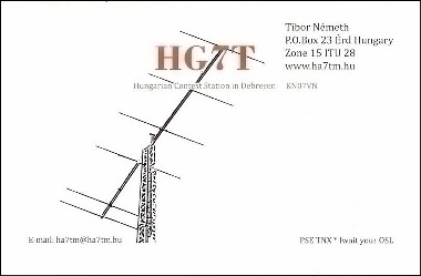 HG7T QSL Card